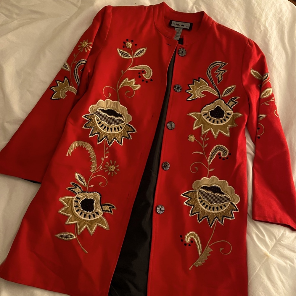 Indigo Moon embroidered jacket